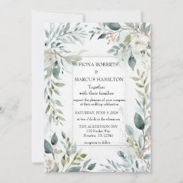 Convite De Casamento Floral Russo Botânico