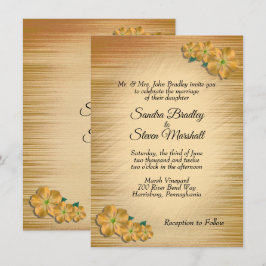 Convite de Casamento Floral Rústico