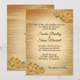 Convite de Casamento Floral Rústico