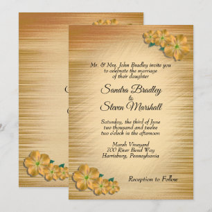 Convite de Casamento Floral Rústico