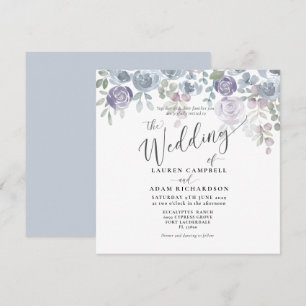 Convite de Casamento Floral Rústico com Eucalipto