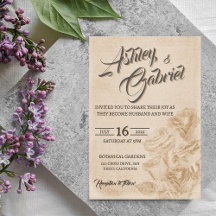 Convite de Casamento Floral Rústico Elegante
