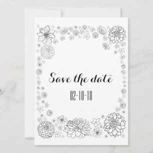 Convite de casamento floral rústico personalizado