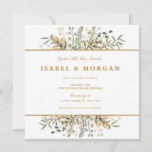 Convite de Casamento Floral Save The Date