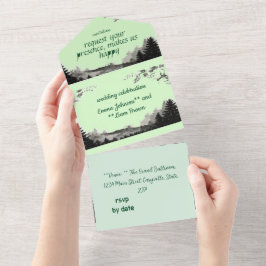 convite de casamento floral simples