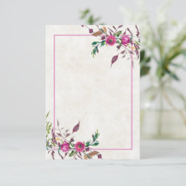 Convite de casamento floral solto rosa orçamento e