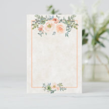 Convite de casamento floral verde e Blush orçament