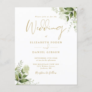 Convite de Casamento Floral Verdejante Orçamento G