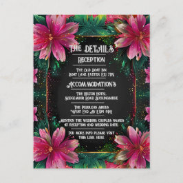 Convite De Casamento Floral Vibrante