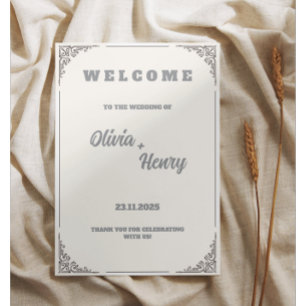 Convite de Casamento Floral Vintage Elegante templ