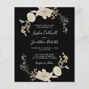 Convite de Casamento Floral Vintage Orçamento Tudo