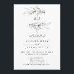 Convite De Casamento Floral Whimsy<br><div class="desc">Este design romântico apresenta um buquê floral de cor d'água cinza com cores suaves e sotaques botânicos. Todos os aspectos deste design podem ser editados (fonte, tamanho do texto ou sotaques florais movidos/removidos) para ajustado das suas necessidades. Por favor, entre em contato comigo se precisar de ajuda com este design....</div>