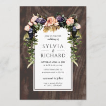 Convite De Casamento Floral Woodland