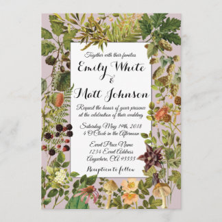 Convite De Casamento Floral Woodland