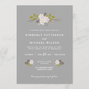 Convite De Casamento Floral Woodland Love