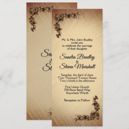 Convite de Casamento Flores Rústicas Profundas