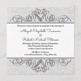 Convite de casamento Flórida Formal de Flor de Lin
