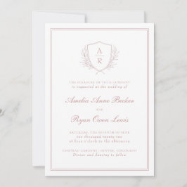 Convite de Casamento Folhas Minimalistas Elegantes