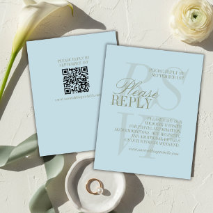 Convite de Casamento Formal Azul Citrino com Letra