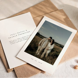 Convite de Casamento Formal Clássico com Foto