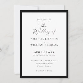 Convite de Casamento Formal Elegante e Moderno