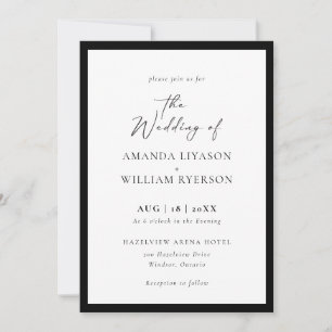 Convite de Casamento Formal Elegante e Moderno