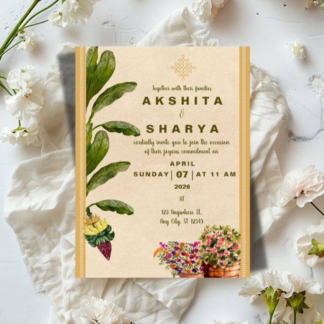 Convite de Casamento Formal Tradicional  (Formal Traditional Wedding Invitation | Elegant Classic Family Wedding Template)