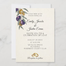 Convite de Casamento Foto com Aquarela Elegante de
