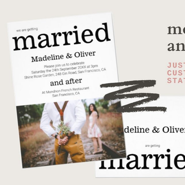 Convite de casamento Foto de convite moderno (Criador carregado)