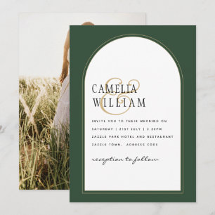 CONVITE DE CASAMENTO FOTO JUNIPER GREEN GOLD