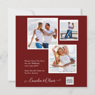 Convite de Casamento FOTO Leahg Salve a Data Obrig