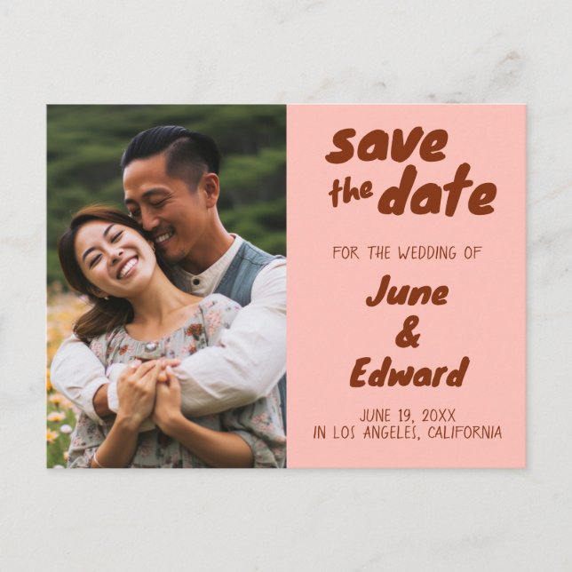 Convite de Casamento Foto Personalizada SALVE o DI (Frente)