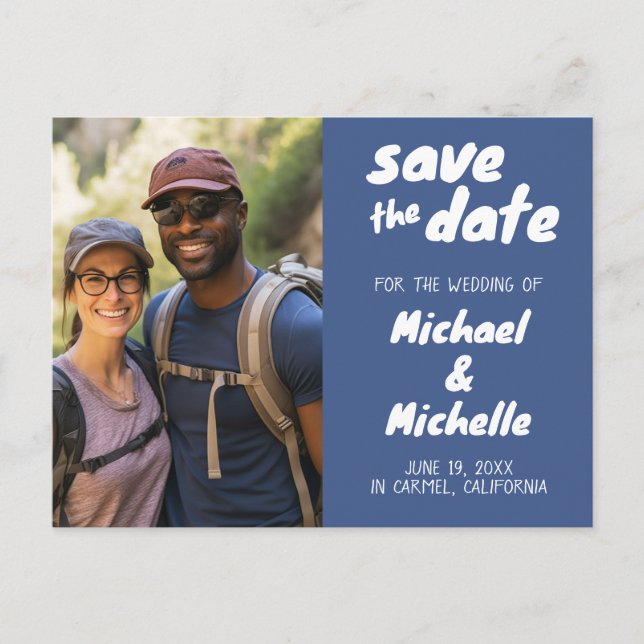 Convite de Casamento Foto Personalizada SAVE the D (Frente)