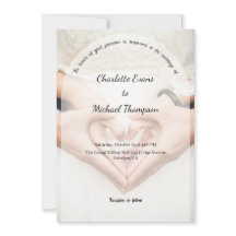 Convite de Casamento Foto Romântico