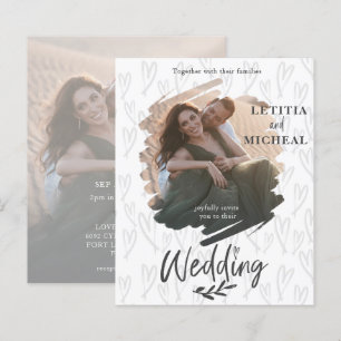 Convite de Casamento Foto Traço de Pincel Orçament