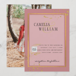 Convite de Casamento FOTOGRAFIA Moderno com QR COD