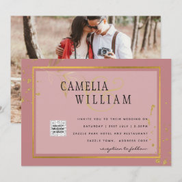 Convite de Casamento FOTOGRÁFICO ECONÔMICO Save th