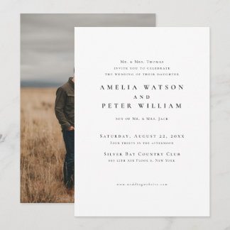 Convite de Casamento Fotográfico Minimalista Forma