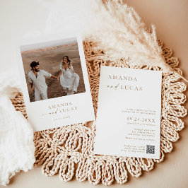 Convite de casamento Fotográfico, Tonalidade Neutr