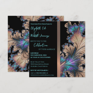 Convite de Casamento Fractal Chic
