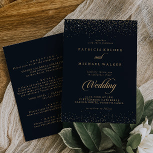 Convite de Casamento Frente e Verso com Caligrafia
