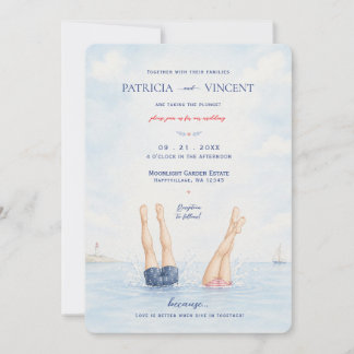 Convite de Casamento Fun Dive In