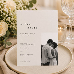 Convite de Casamento Galeria Moderna com Foto