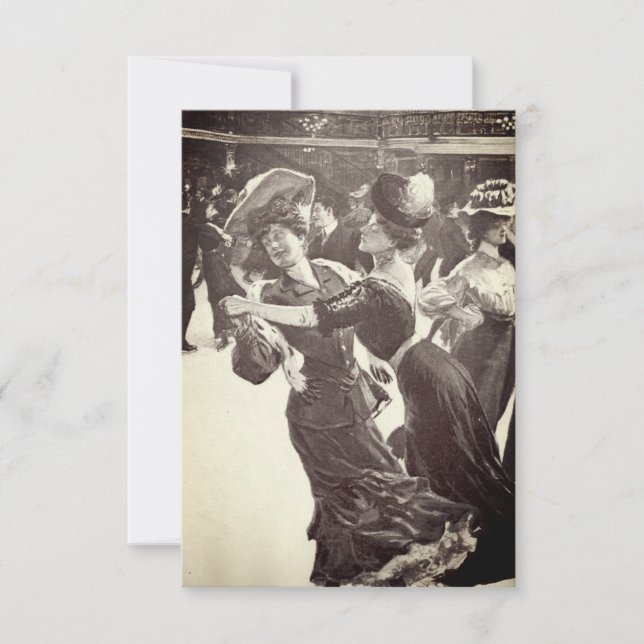 Convite de Casamento Gay de Dancers Vintage (Frente)