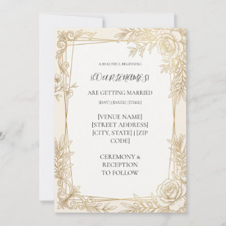 Convite de Casamento Geométrico Personalizado