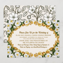 Convite de Casamento Georgia Cherokee Rose