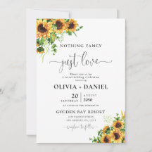 Convite de Casamento Girassol