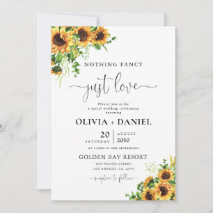 Convite de Casamento Girassol