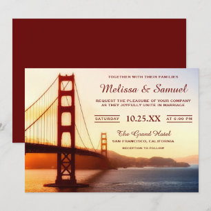 Convite de casamento Golden Gate Bridge