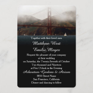 Convite de Casamento Golden Gate São Francisco